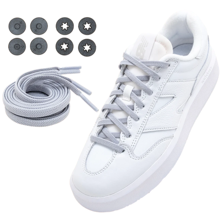 Šnúrky do topánok Lock Laces Flat sivá Flat Gray