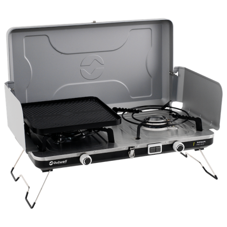 Kempingový varič Outwell Merapi Pro Duo Deluxe strieborná Silver Grey
