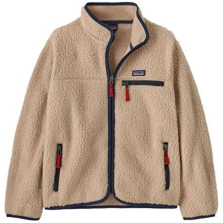 Detská mikina Patagonia K's Retro Pile Jacket - Valley Khaki béžová/modrá Valley Khaki