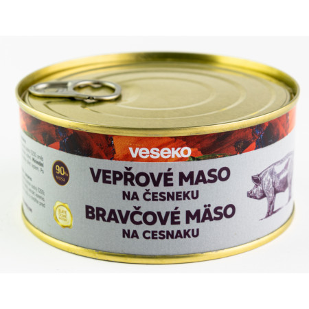 Vepřové maso na česneku 90% Veseko 300g