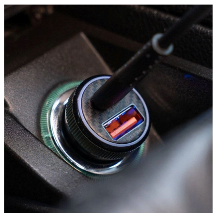 Adaptér Swissten Mini Car Charger USB-C PD + USB-A, 20W + cabel USB-C / USB-C, 1 m