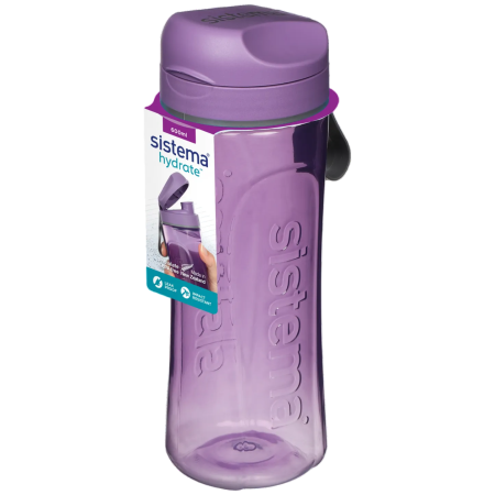 Fľaša Sistema Hydrate Swift Flip Top 600 ml fialová