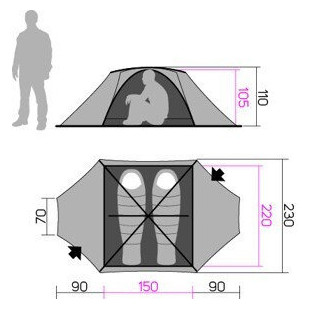 Turistický stan Hannah Covert 2 WS