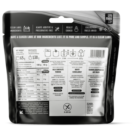 Dehydrované jedlo Lyo food Čokoládový puding