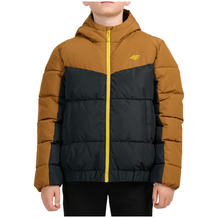 Detská zimná bunda 4F Down Jacket M0915 Light Brown čierna/hnedá Light Brown
