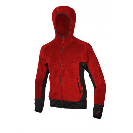 Bunda Warmpeace Thauris červená/černá