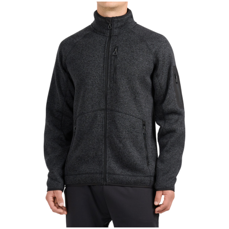 Pánska mikina 4F Fleece M485 sivá Deep Black Melange