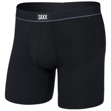 Pánske boxerky Saxx Essential Cotton Boxer Brief Fly čierna black