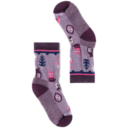 Detské ponožky Smartwool Kids' Hike Light Cushion Critter Cache C fialová Purple Dawn