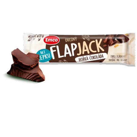 Tyčinka Emco Flapjack horká čokoláda 45 g