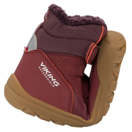 Detské zimné topánky Viking Outdoor Footwear Birch Barefoot Warm WP Pull-on Wine