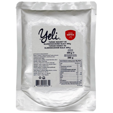 Jedlo na cesty Yeli Tuniak kúsky v slnečnicovom oleji (300g)