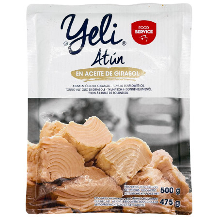 Jedlo na cesty Yeli Tuniak kúsky v slnečnicovom oleji (500g)