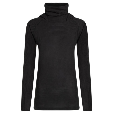 Dámska mikina Icebreaker Wom Mer 400 RealFleece Grid Pulover Hood čierna Black