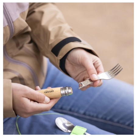 Príbor Opinel Picnic Plus s vidličkou/lžící/ubrouskem