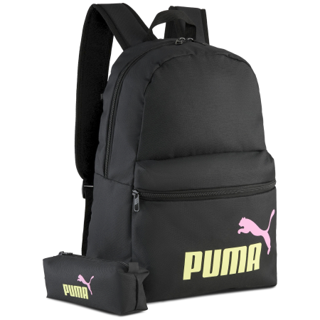 Mestský batoh Puma Phase Backpack Set čierna/žltá PUMA Black-Fizzy Light