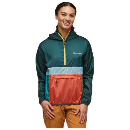 Dámska bunda Cotopaxi Teca Half-Zip Windbreaker zelená/oranžová Super Food