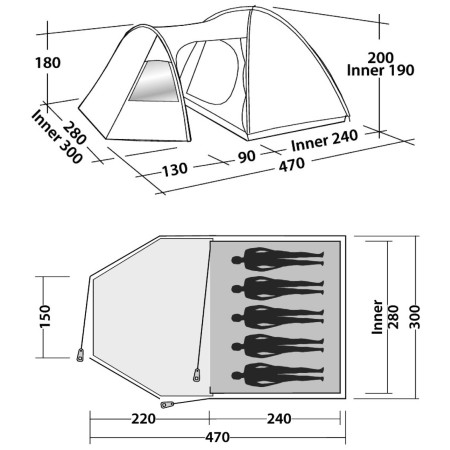 Rodinný stan Easy Camp Eclipse 500