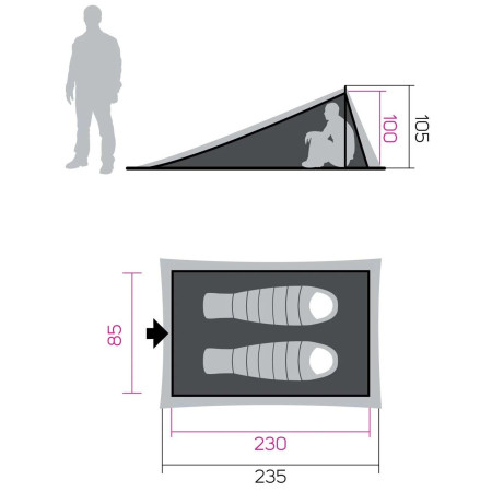 Turistický stan Hannah Mesh Tent 1