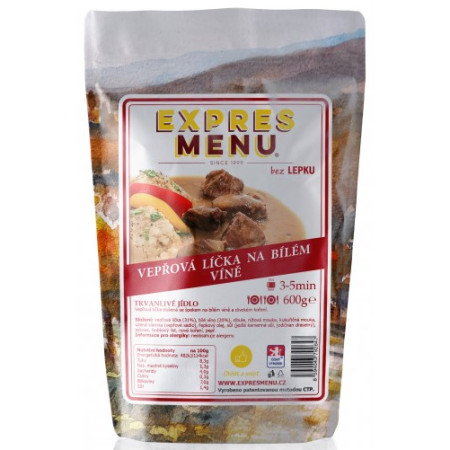 Expres menu Bravčová líčka na bielom víne 600 g