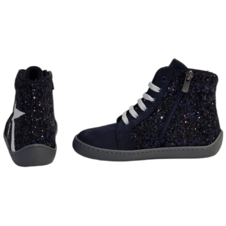 Detské barefoot topánky beBare 3485SA Navy