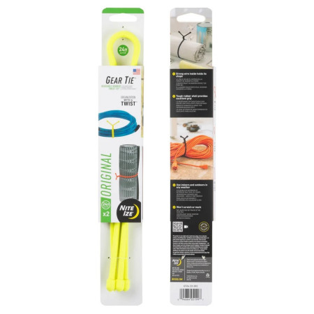 Viazací drôt Nite Ize Gear Tie 24" žltá Neonově žlutá