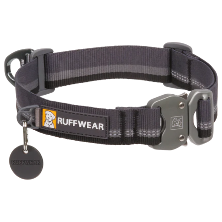 Obojok pre psa Ruffwear Top Rope™ Collar čierna Basalt Gray
