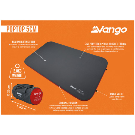 Samonafukovací matrac Vango PopTop 5cm