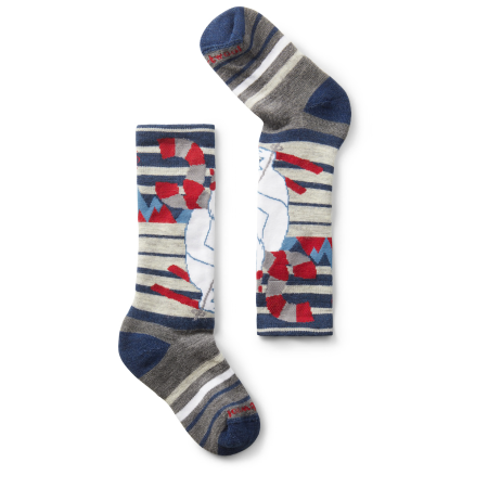 Detské ponožky Smartwool Kids' Wintersport Full Cushion Yeti OTC modrá/červená ALPINE BLUE