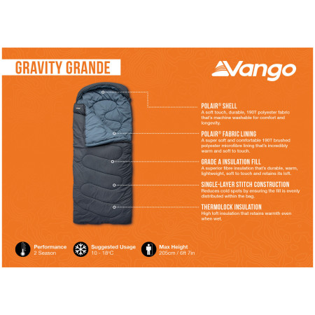 Spacák Vango Gravity Grande