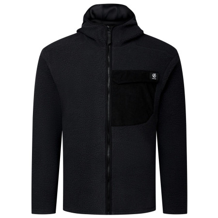 Pánska mikina Dare 2b Firn Hooded Borg Fleece čierna Black