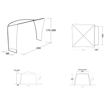 Konektor ku stanu Outwell Fastlane 300 Vehicle Connector with door