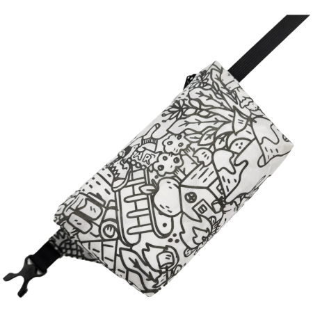 Ľadvinka High Tail Designs Fanny Pack The Vague Outdoors biela/čierna The Vague Outdoors
