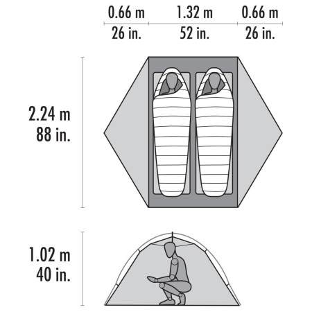 Ultraľahký stan MSR Hubba Hubba HD 2