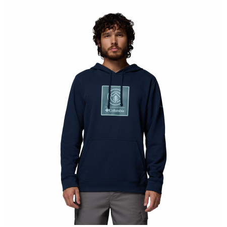 Pánska mikina Columbia Columbia Trek™ Graphic Hoodie tmavomodrá Collegiate Navy, Linework C Badge