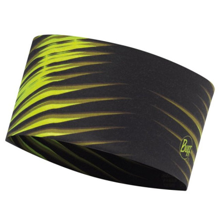 Čelenka Buff Coolnet UV+ Headband čierna/žltá OpticalYellowFluor
