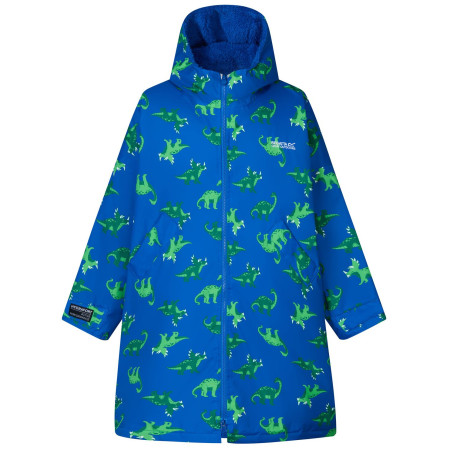 Detský nepremokavý kabát Regatta Junior Changing Robe Olymp Blue Dino modrá Olymp Blue Dino