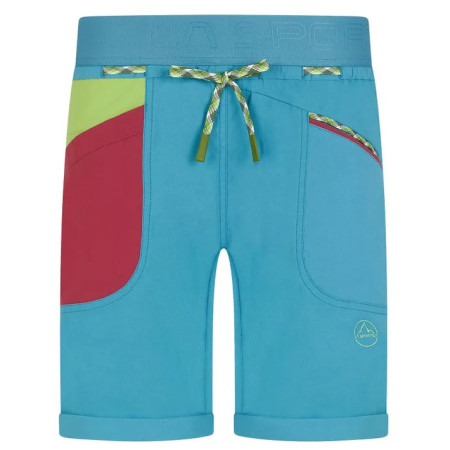 Dámske kraťasy La Sportiva Mantra Short W modrá Topaz/Lime Green