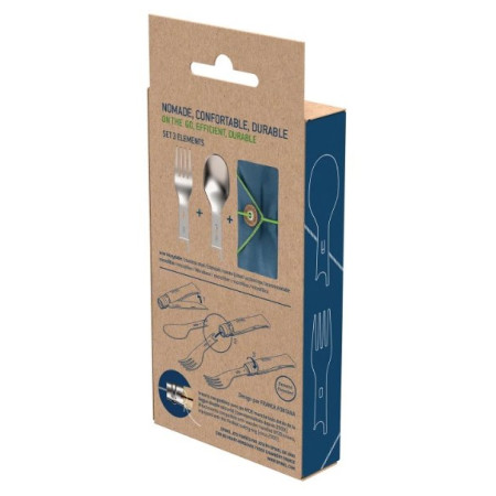 Príbor Opinel Picnic Plus s vidličkou/lžící/ubrouskem