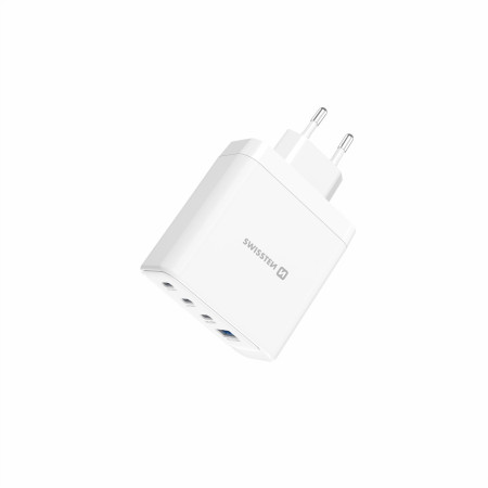 Adaptér Swissten GaN 2X USB-C 100W + 1X USB-C 20W + 1X USB-A 30W