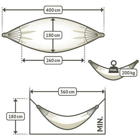 Hojdacia sieť La Siesta Brisa Kingsize BRH18R
