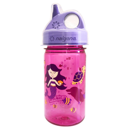 Detská fľaša Nalgene Grip-n-Gulp 350 ml ružová/fialová PinkPurpleMermaid