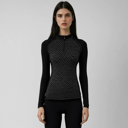 Dámske funkčné tričko Zulu Merino 240 Zip Long