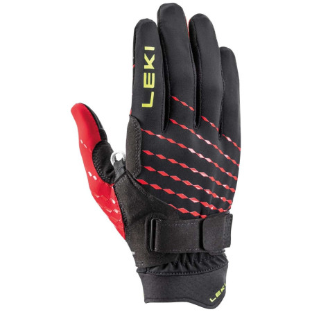 Zimné rukavice Leki Ultra Trail Breeze Shark čierna/červená black-red-neonyellow