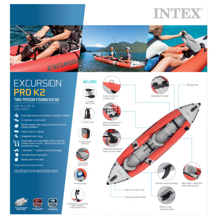 Nafukovací kajak Intex Excursion PRO Kayak 68309NP