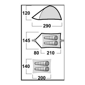 Turistický stan Husky Bizam 2 Army
