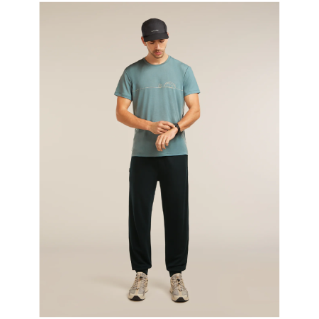 Pánske funkčné tričko Icebreaker Merino Blend Core SS Tee Single Line Camp