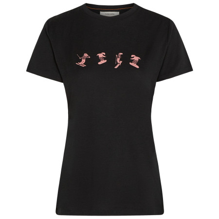 Dámske tričko Icebreaker Women Merino 150 Tech Lite SS Tee Snow Day čierna Black