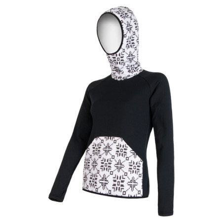 Dámská mikina Sensor Tecnostrech černá s kapucí