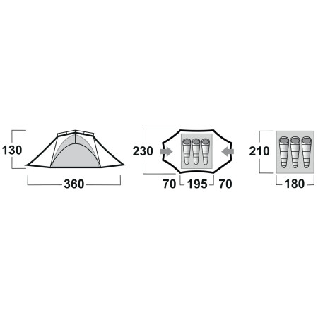 Turistický stan Husky Brofur 3